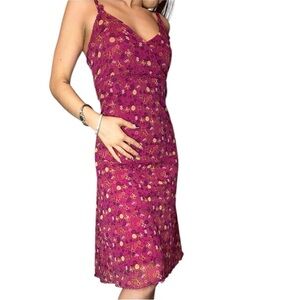 Anthropologie Pink Floral Dress